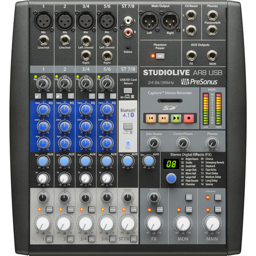 Audio Mixers & Interfaces - PreSonus StudioLive AR8 8-Channel Mixer